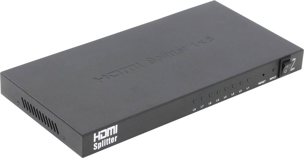   HDMI Splitter 8-port (1in - > 8out) + .. Orient [HSP0108]