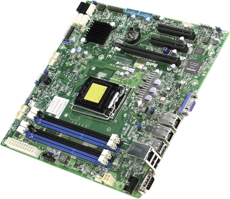    LGA1150 SuperMicro X10SLM-F(RTL)[C224]PCI-E SVGA 2GbLAN SATARAID microATX 4DDR-III