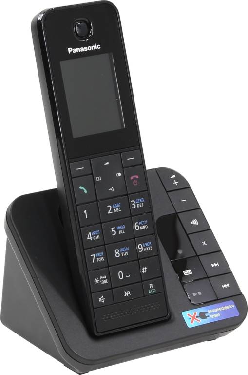 купить Радиотелефон Panasonic KX-TGH220RUB [Black] (трубка с ЖК диспл., DECT, А/Отв)