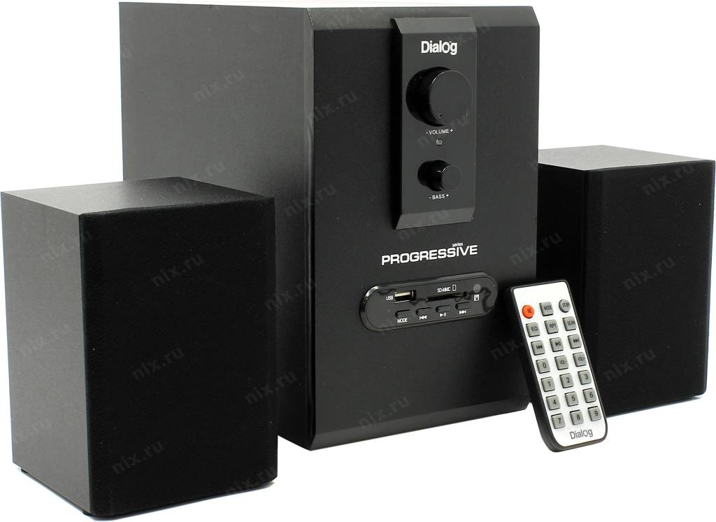   Dialog Progressive AP-150 [Black] (22.5W +Subwoofer 5W, , SD, USB, , FM)