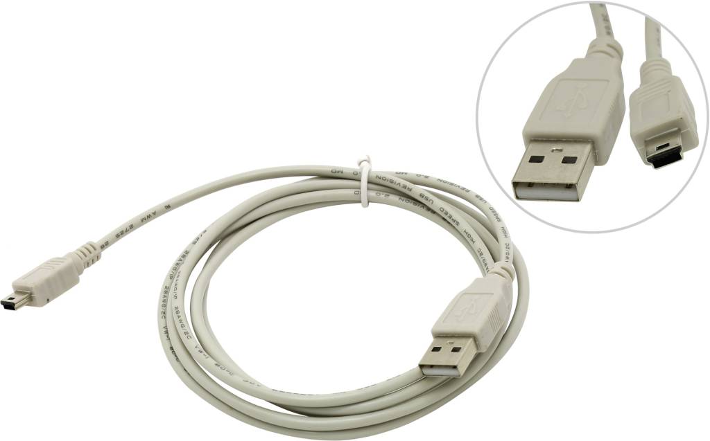   USB 2.0 AM -- > mini-B 5P 1.8