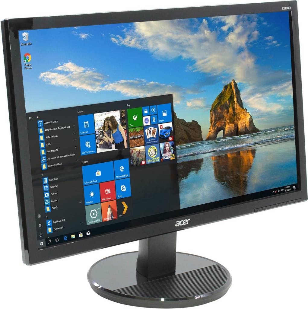   21.5 Acer K222HQLbd [Black] [UM.WW3EE.001] (LCD,Wide, 1920x1080, D-Sub, DVI)