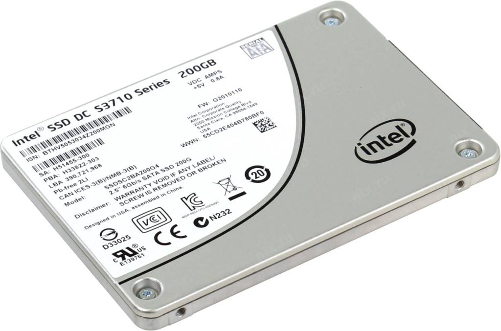   SSD 200 Gb SATA-III Intel DC S3710 Series [SSDSC2BA200G401] 2.5MLC
