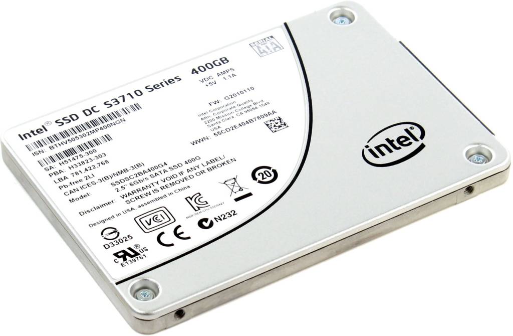   SSD 400 Gb SATA-III Intel DC S3710 Series [SSDSC2BA400G401] 2.5MLC