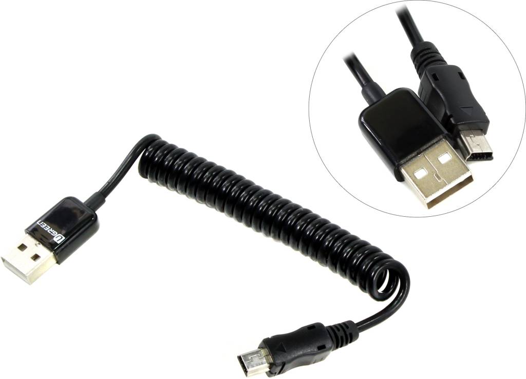  - USB AM - > miniUSB BM 1.0 () Greenconnection [GC-UC02-1m]