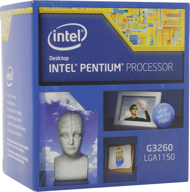   Intel Pentium G3260 BOX 3.3 GHz/2core/SVGA HD Graphics/0.5+3Mb/53W/5 GT/s LGA1150