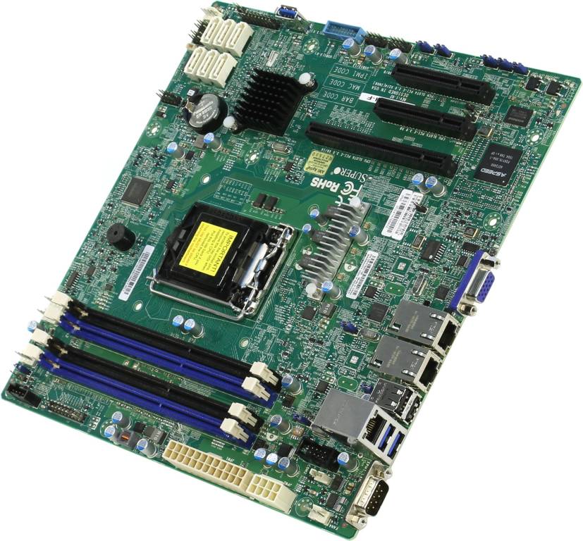    LGA1150 SuperMicro X10SLH-F (RTL) [C226] PCI-E SVGA 2xGbLAN SATA RAID ATX 4DDR-III