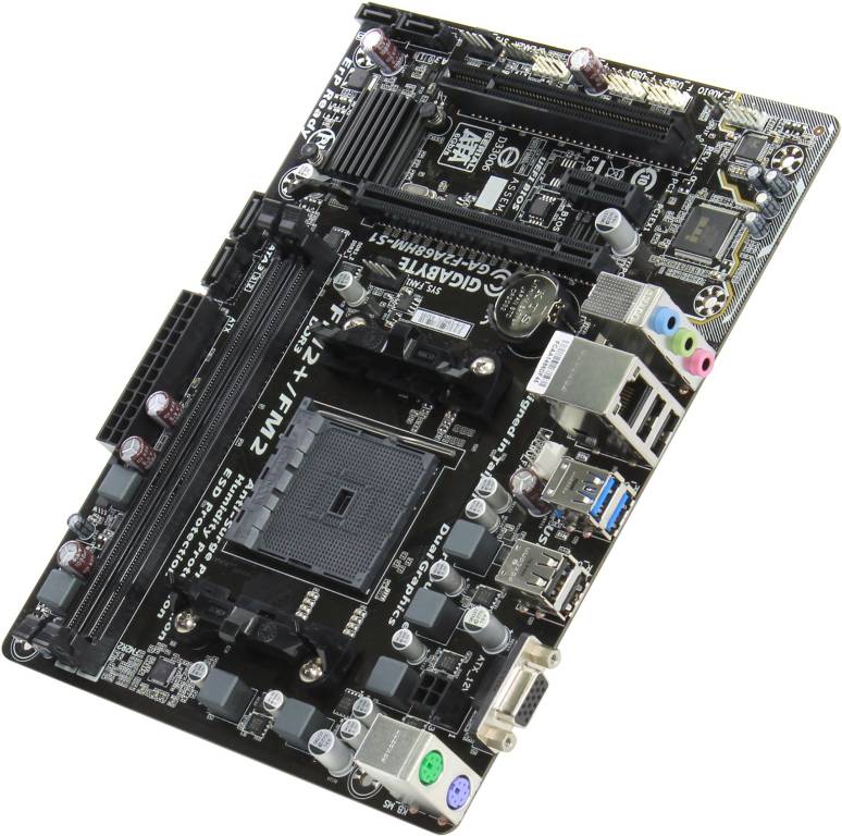    SocFM2+ GigaByte GA-F2A68HM-S1 rev1.0(RTL)[AMD A68H]PCI-E Dsub GbLAN SATA