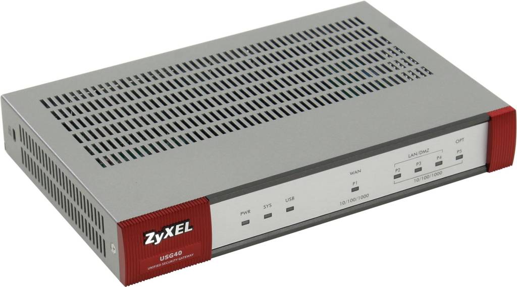    ZyXEL [USG40] UTM Firewall(3UTP/DMZ 10/100 Mbps,1UTP/WAN/DMZ,1WAN,1USB)
