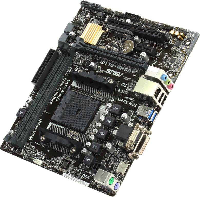    SocFM2+ ASUS A68HM-PLUS (RTL) [AMD A68H] PCI-E Dsub+DVI+HDMI GbLAN SATA RAID