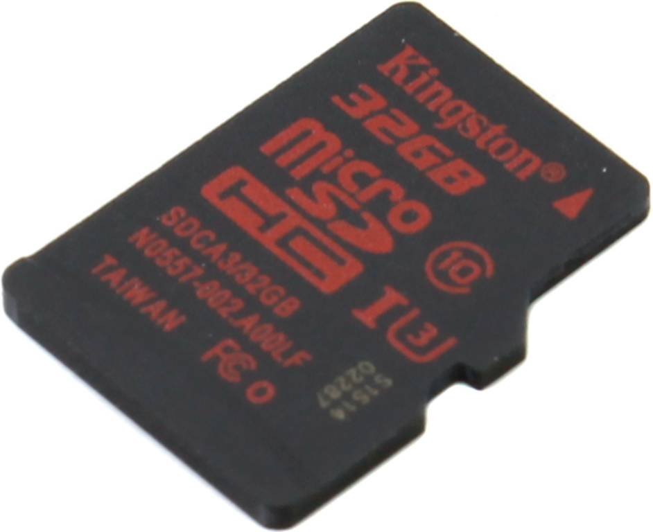    microSDXC 32Gb Kingston [SDCA3/32GBSP] UHS-I U3