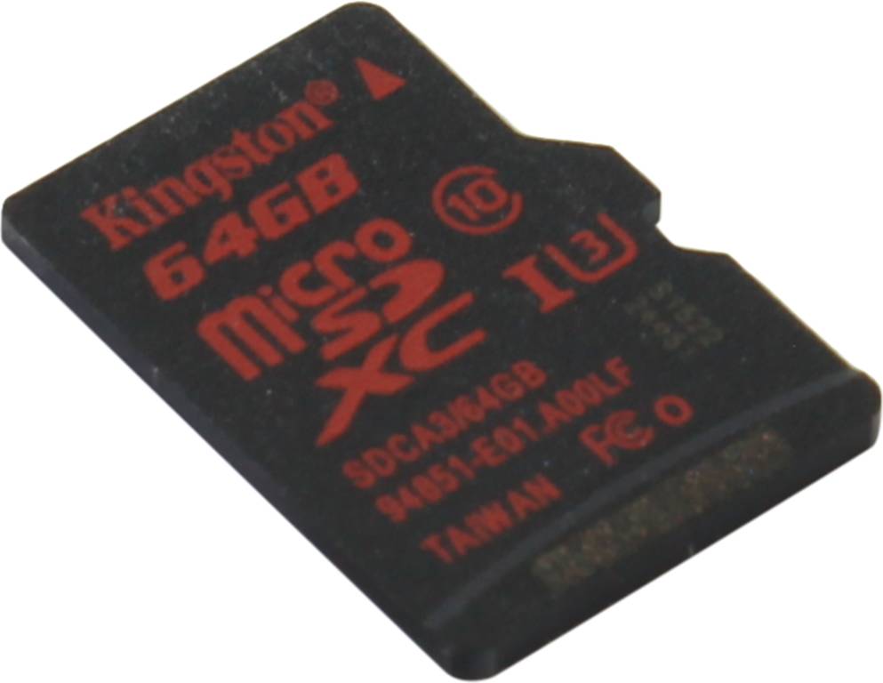    microSDXC 64Gb Kingston [SDCA3/64GBSP] UHS-I U3