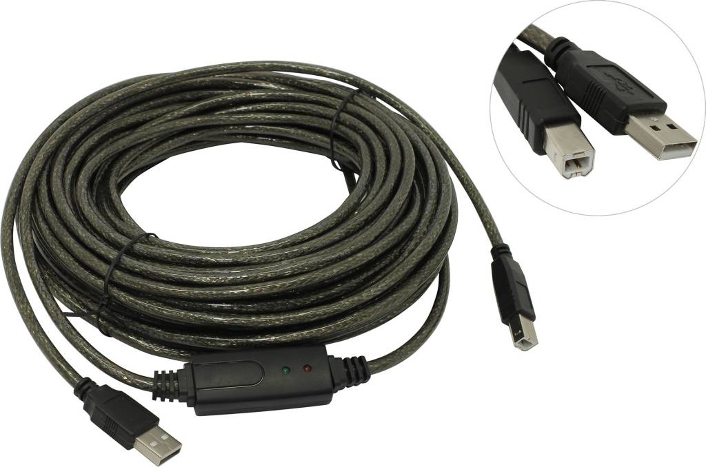   USB 2.0-repeater AM -- >B 15 () Greenconnection [GC-UPC15M1]