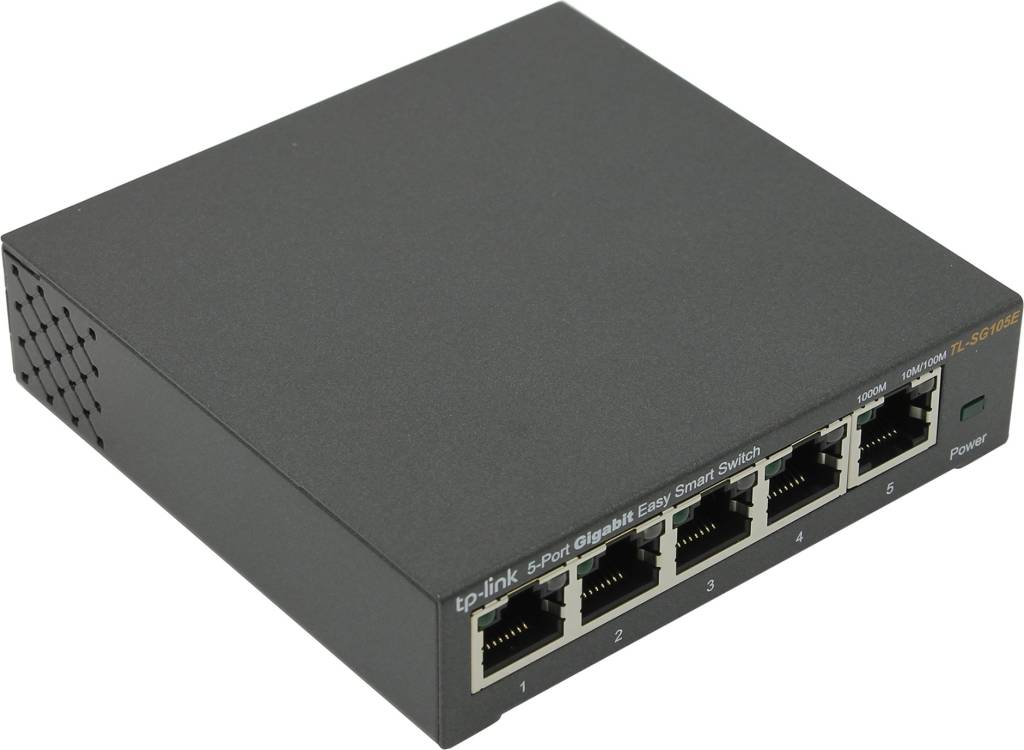    5-. TP-LINK [TL-SG105E] 5-Port Gigabit Easy Smart Switch (5UTP 10/100/1000Mbps)
