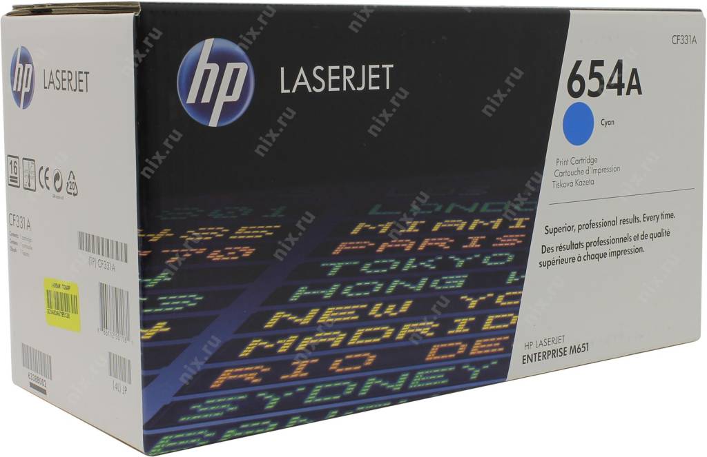  - HP CF331A 654A Cyan (o)  LaserJet Enterprise M651 (15000 )
