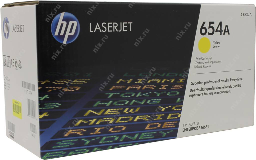  - HP CF332A 654A Yellow (o)  LaserJet Enterprise M651 (15000 )
