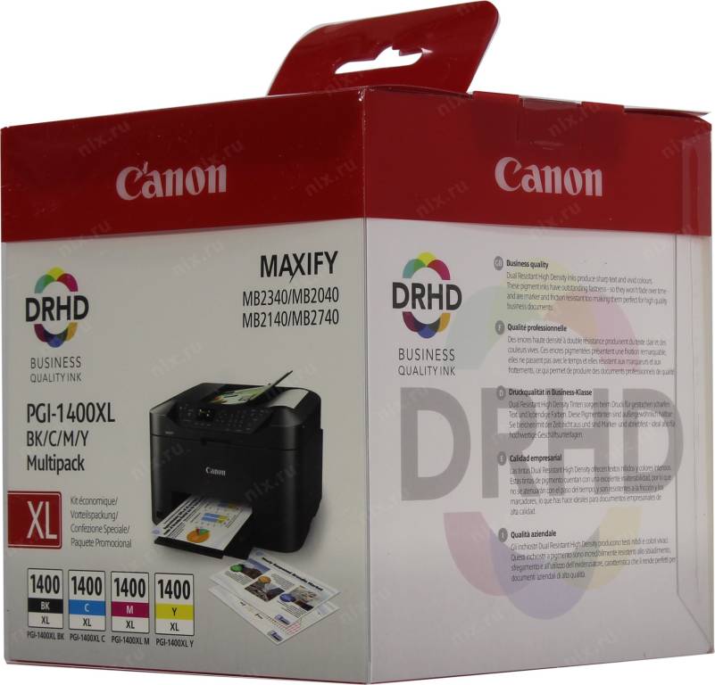   Canon PGI-1400XL BK/C/M/Y  MAXIFY MB2040/2140/2340/2740 EMB MULTI 