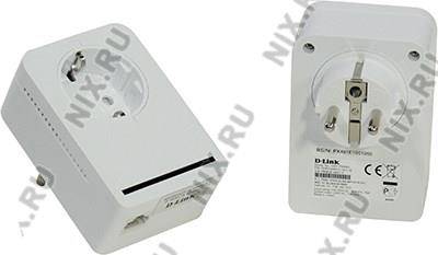    D-Link [DHP-P309AV] Powerline AV Passthrough Mini Adapter Starter Kit(2 