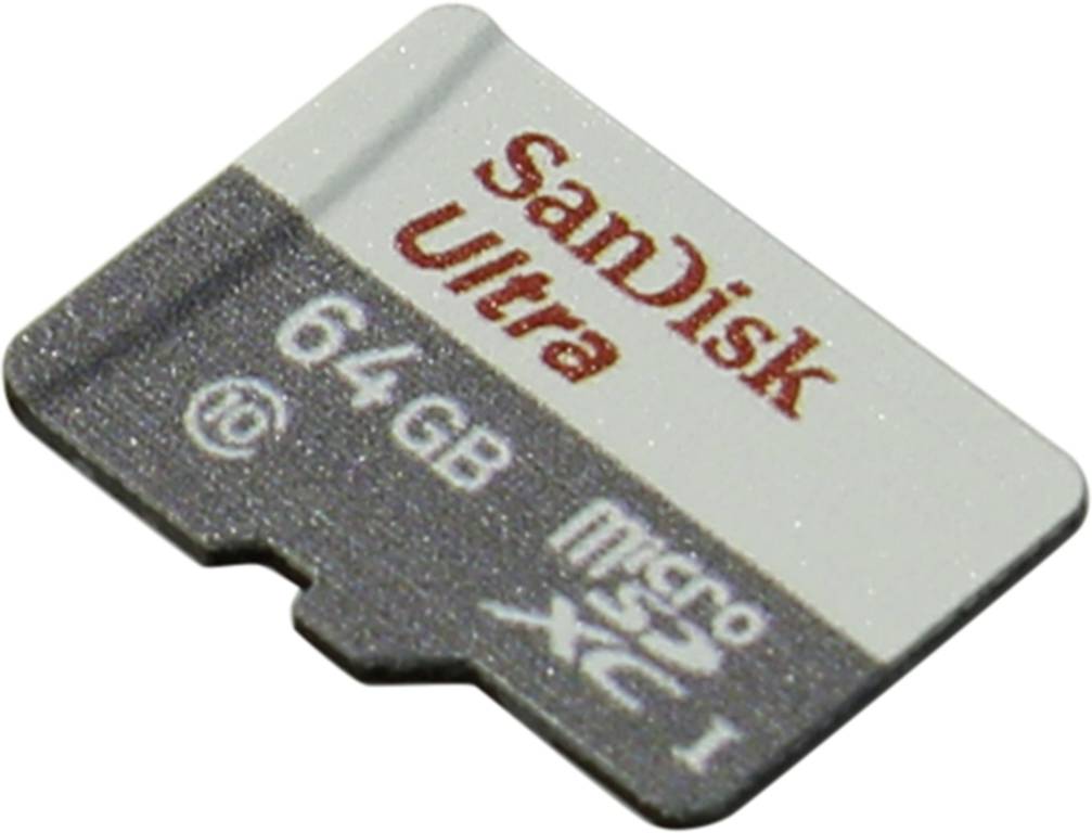    microSXHC 64Gb SanDisk Ultra [SDSQUNB-064G-GN3MN] UHS-I U1 Class10
