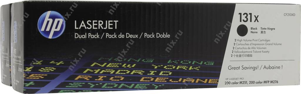  - HP CF210XD 131X Black (o) (Dual Pack)  LJ Pro M251/M276 (2400 ) ()