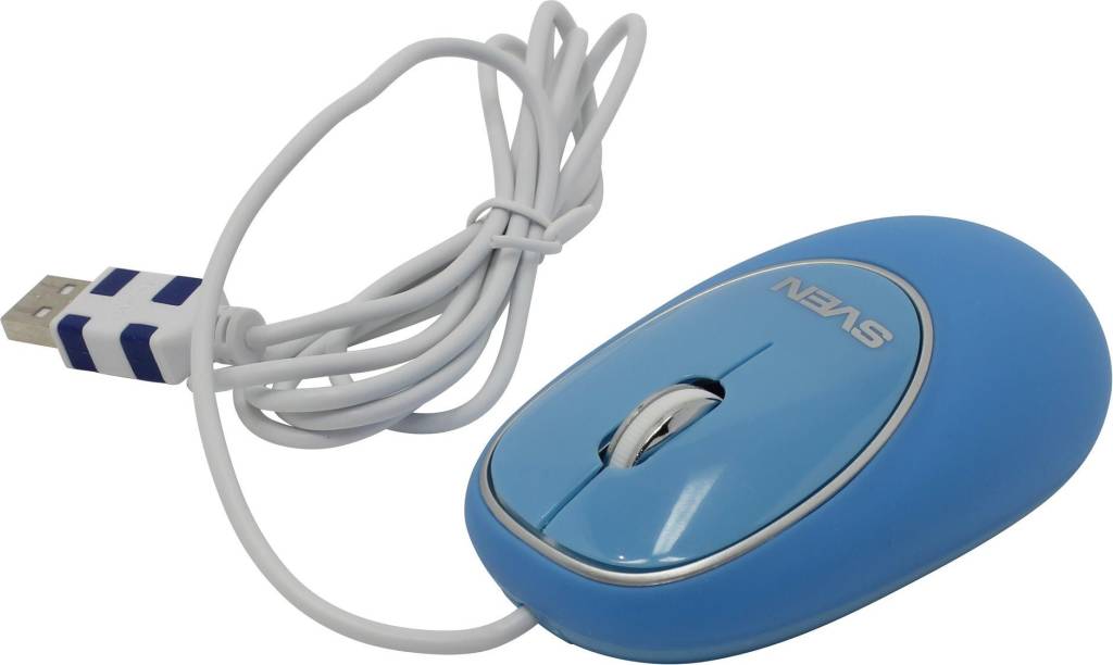   USB SVEN Optical Mouse [RX-555 Silent Antistress Blue] (RTL) 3.( )