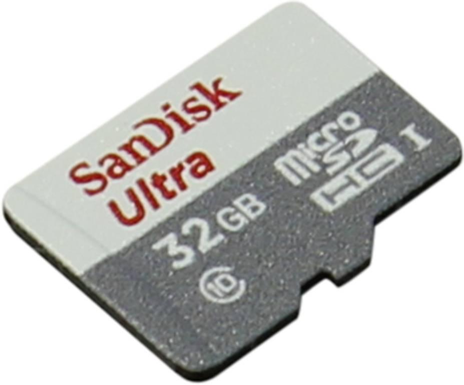    microSDHC 32Gb SanDisk Ultra [SDSQUNB-032G-GN3MN] UHS-I U1 Class10+microSD--