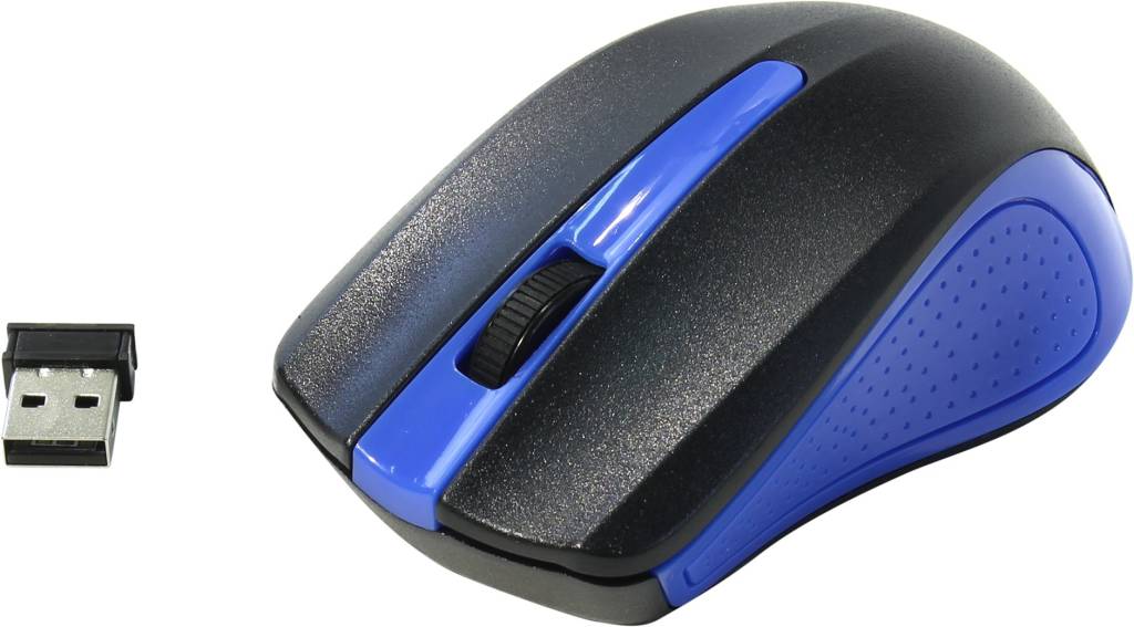   USB OKLICK Wireless Optical Mouse [485MW] [Black&Blue] (RTL) 3.( ) [997826]