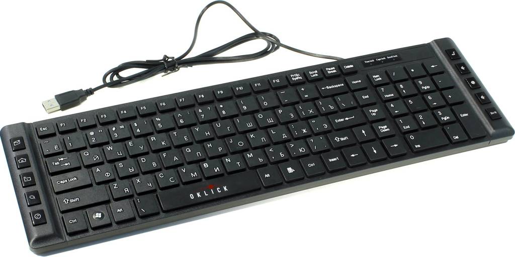купить Клавиатура USB OKLICK 530S Black 105КЛ+10КЛ М/Мед [997839]
