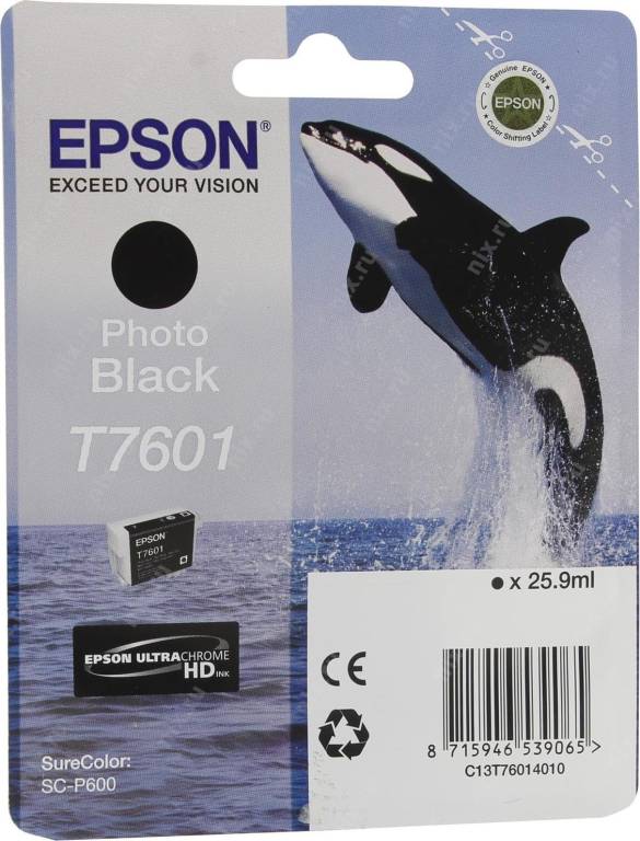 купить Картридж Epson T7601 [C13T76014010] Photo Black для SureColor SC-P600