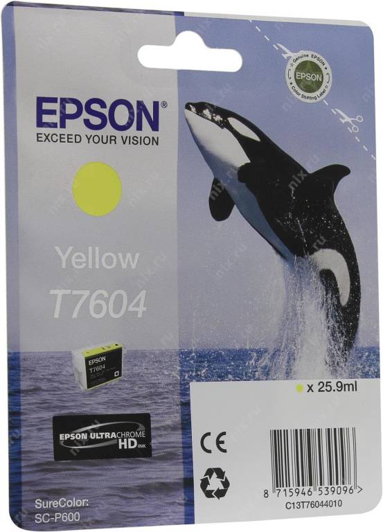 купить Картридж Epson T7604 [C13T76044010] Yellow для SureColor SC-P600