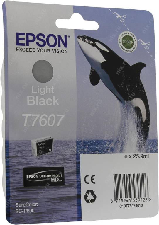 купить Картридж Epson T7607 [C13T76074010] Light Black для SureColor SC-P600