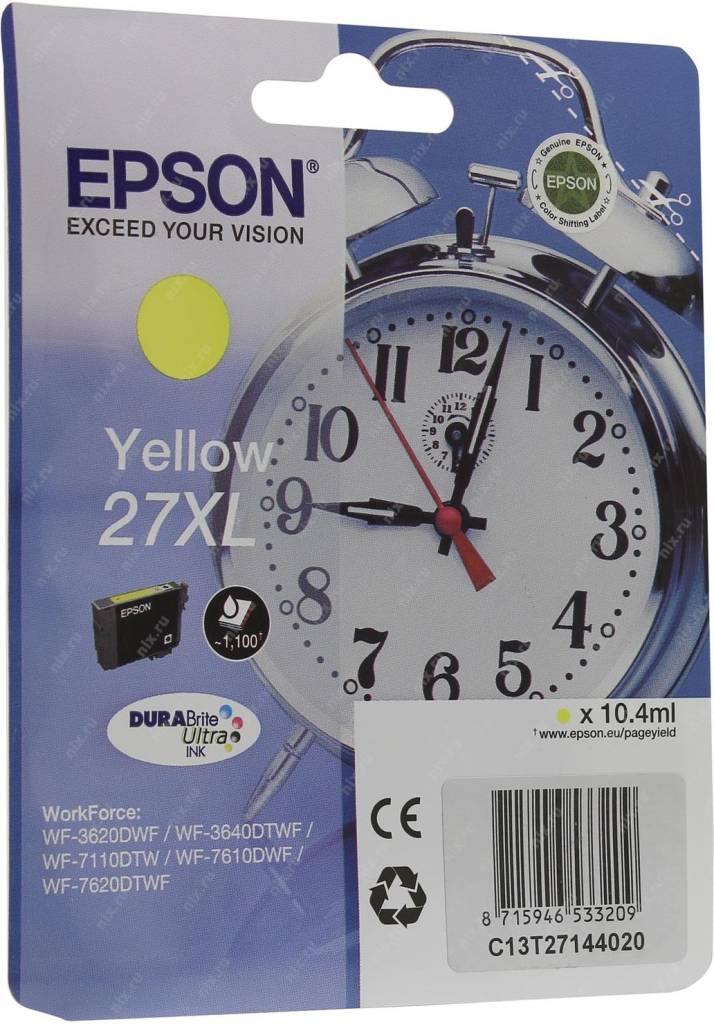   Epson 27XL [C13T27144020] Yellow  WorkForce WF-3620/3640/7110/7610/7620
