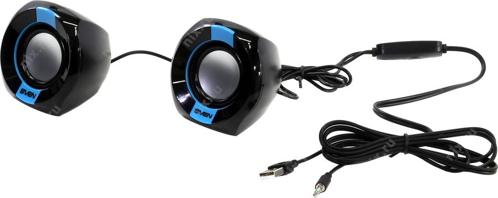   SVEN 150 Black-Blue (2x5W,   USB)