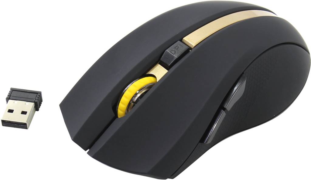   USB OKLICK Wireless Optical Mouse [495MW] [Black&Gold] (RTL) 4.( ) [998168]