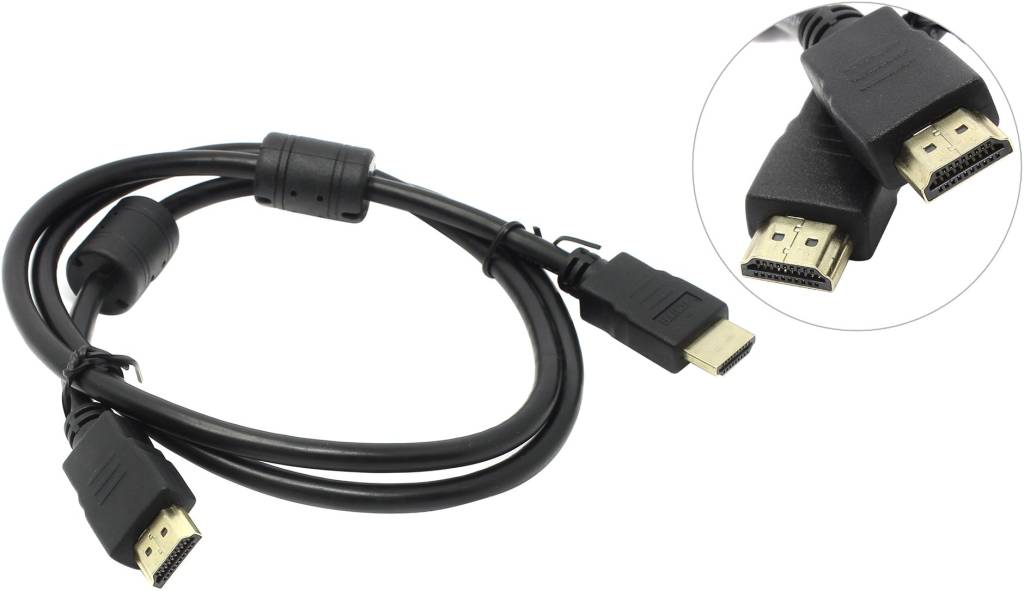 купить Кабель HDMI to HDMI (19M -19M)  1.0м (2 фильтра) v1.4 5bites [APC-014-010]