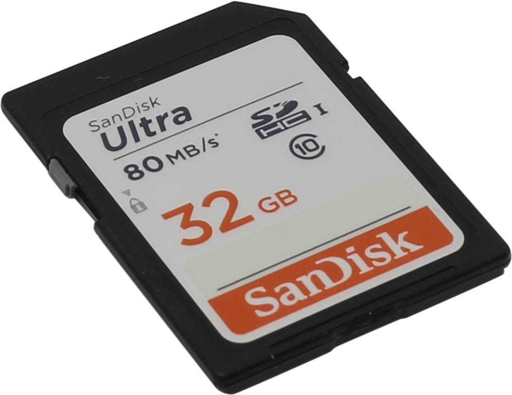    SDHC 32Gb SanDisk Ultra [SDSDUNC-032G-GN6IN] UHS-I U1 Class10