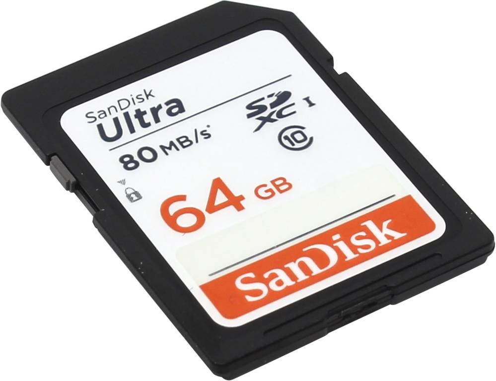    SDXC 64Gb SanDisk Ultra [SDSDUNC-064G-GN6IN] UHS-I U1 Class10