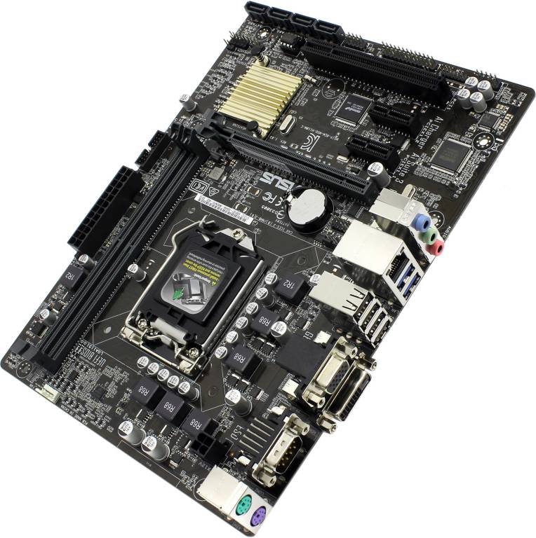    LGA1151 ASUS H110M-C (RTL) [H110] PCI-E Dsub+DVI GbLAN SATA MicroATX 2DDR4