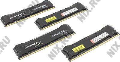    DDR4 DIMM 16Gb PC-17000 Kingston HyperX Savage [HX421C13SBK4/16] KIT 4*4Gb CL13