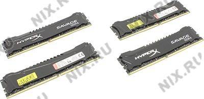    DDR4 DIMM 32Gb PC-17000 Kingston HyperX Savage [HX421C13SBK4/32] KIT 4*8Gb CL13