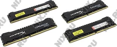    DDR4 DIMM 32Gb PC-19200 Kingston HyperX Savage [HX424C12SBK4/32] KIT 4*8Gb CL12