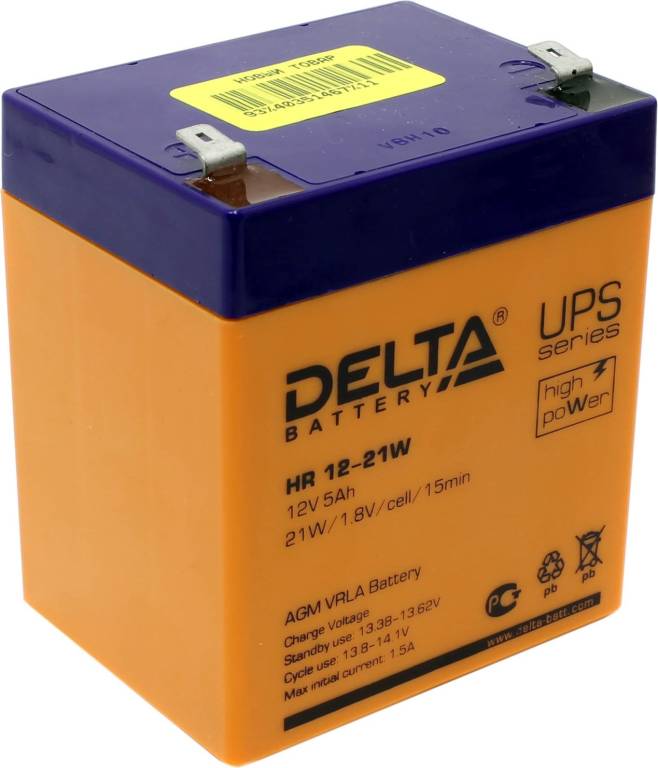   12V    5.0Ah Delta HR 12-21W  UPS