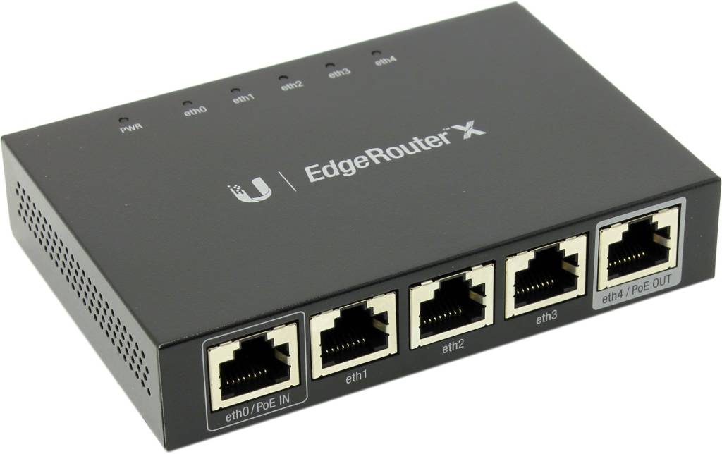   UBIQUITI [ER-X] EdgeRouter X (4UTP 10/100/1000Mbps, 1WAN, PoE)
