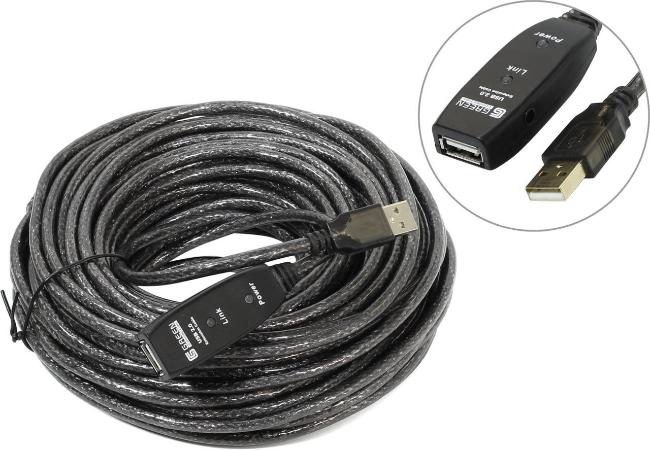    USB 2.0-repeater A-- >A 20 () Greenconnection [GC-UEC20M2]