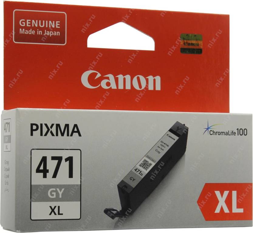 купить Картридж Canon CLI-471GY XL Gray для PIXMA MG5740/6840/7740