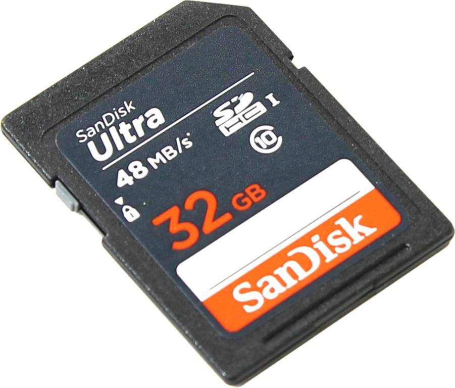    SDHC 32Gb SanDisk Ultra [SDSDUNB-032G-GN3IN] UHS-I U1 Class10
