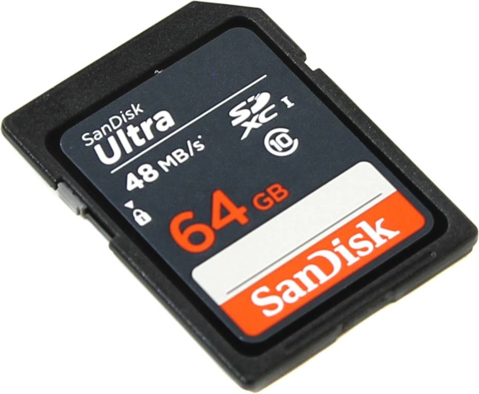    SDXC 64Gb SanDisk Ultra [SDSDUNB-064G-GN3IN] UHS-I U1 Class10