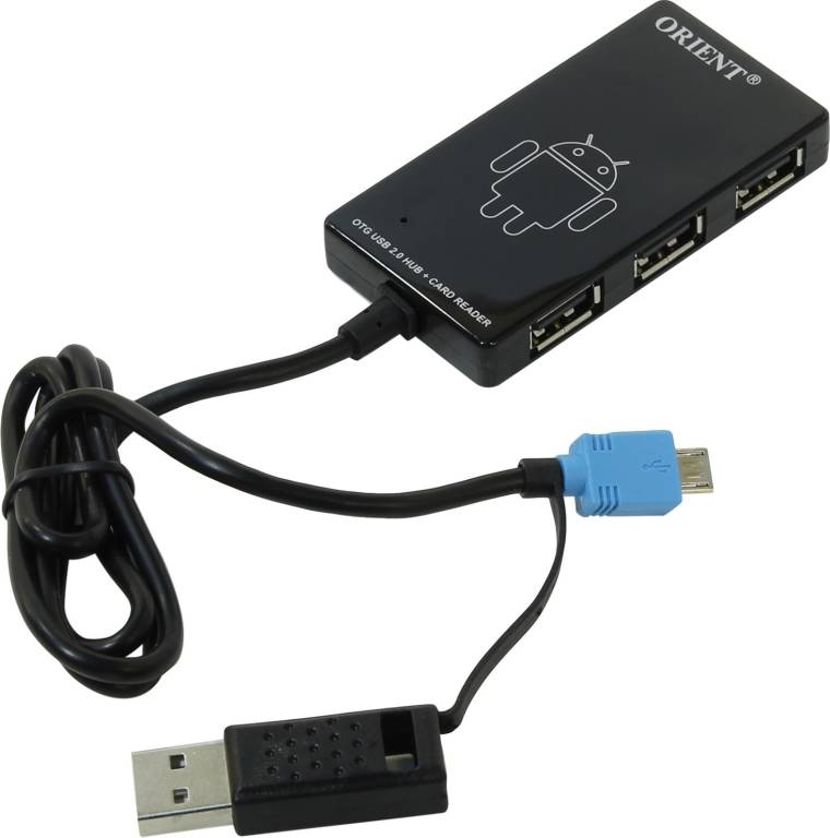   Orient [MI-363] OTG USB2.0 SDXC/microSDXC Card Reader/Writer+ 3-port USB