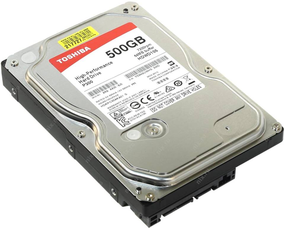 купить Жесткий диск 500 Gb SATA-III Toshiba P300 [HDWD105UZSVA] 3.5” 7200rpm 64Mb