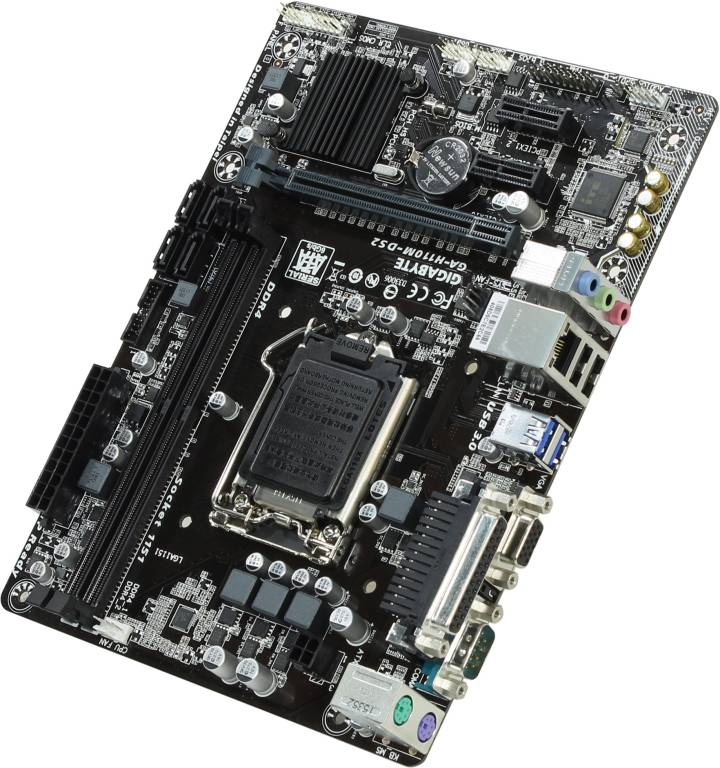    LGA1151 GIGABYTE GA-H110M-DS2 rev1.0(RTL)[H110]PCI-E Dsub GbLAN SATA MicroA